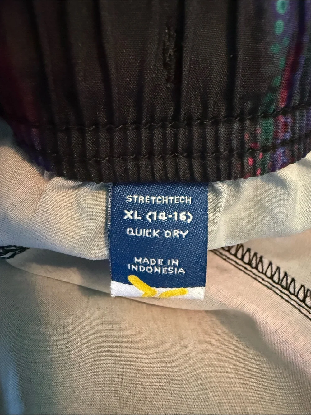 Old Navy Boy Black Multicolor Athletic Shorts